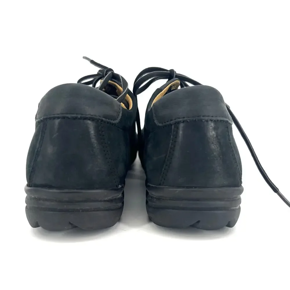 Hartjes Women's Black Nubuck Lace-Up‎ Comfort Shoes Size 6.5